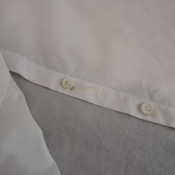 Closed Women's Crisp White Button Up Shirt Boxy Cropped Oversized Size Small - Picture 10 of 10